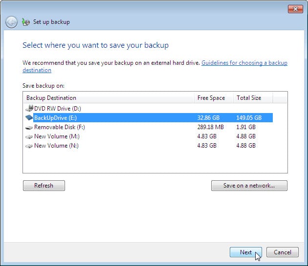 12.3.1.3 Lab – Configure Data Backup and Recovery in Windows 7 and Vista Answers 04